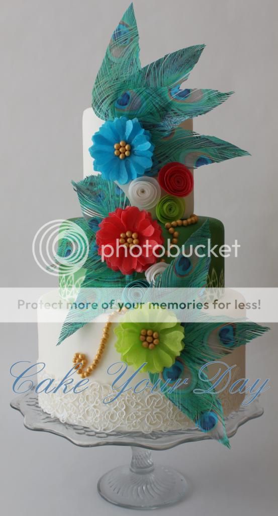 http://i859.photobucket.com/albums/ab151/CakeYourDay/Facebook/Bijzondere%20taartenUnieke%20cakes/Peacockfeatherscake1_zpsb8f0e894.jpg