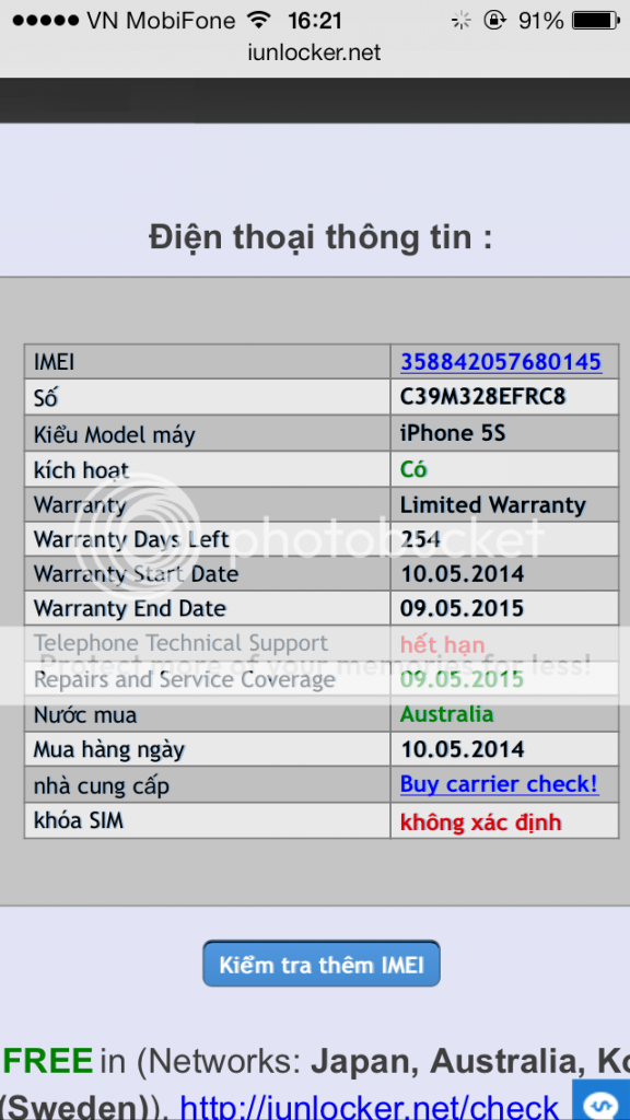 TienPhatMobil bán iphone 5s trắng 32gb active 10.5.2014 và nhiều máy .....